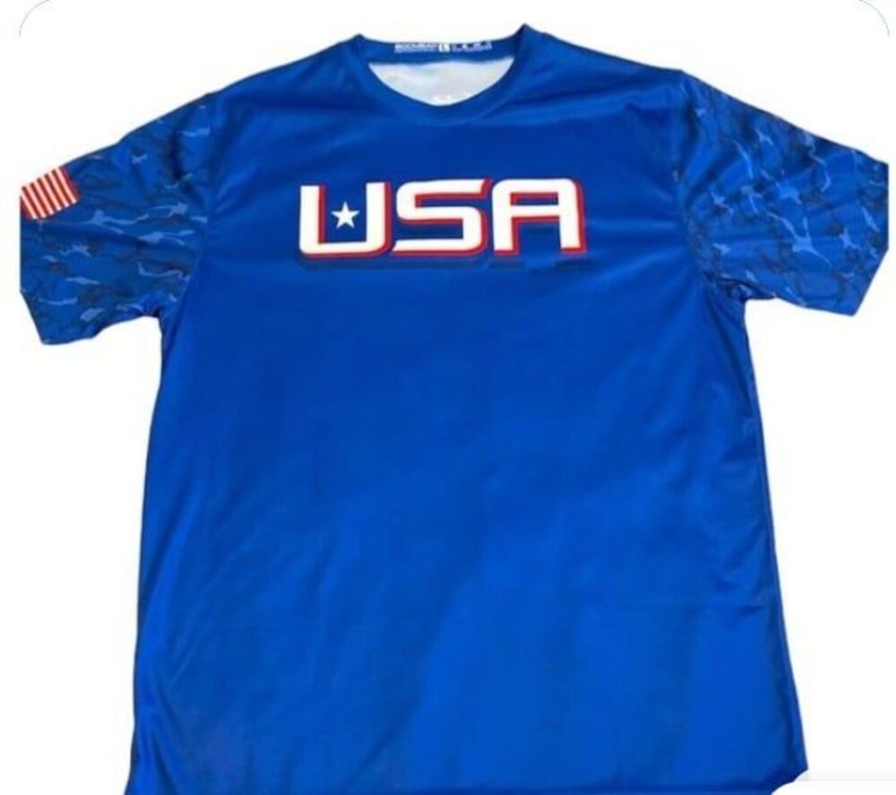Boombah Mens XL Short Sleeve T Shirt USA America Patriotic